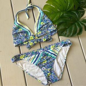 VICTORIA’S SECRET | NWOT Floral Halter Bikini Medium Large